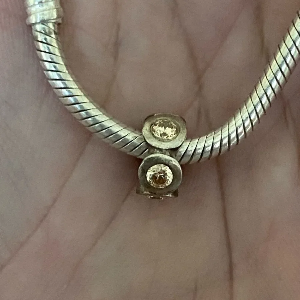 Authentic Pandora Champagne Lights Spacer Charm